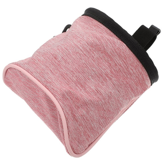 LEORX Dog Walking Treat Bag Pet Training Pouch Pink Oxford Cloth 1Set 5.7X4.1X4.1in