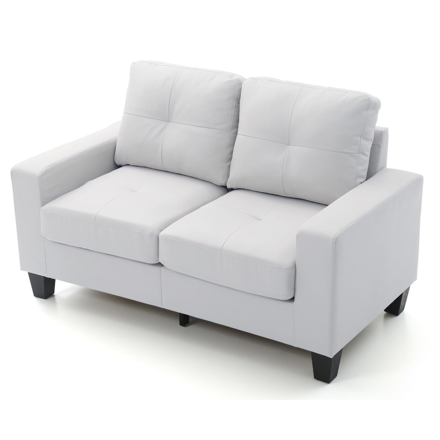 Glory Furniture Newbury Faux Leather Modular Loveseat in White