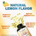 thumbnail image 6 of Omega 3 Fish Oil Supplements - 2400mg Fish Oil Per Serving - Triple Strength Omega-3 with EPA & DHA Fatty Acids - Natural Heart, Brain & Immune Support - Wild Caught, Bottled in USA - 240 Softgels, 6 of 9