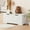 White, variant on Storage Chest,24.8 In Storage Trunk with Safety Hinges,Wooden Storage Bench,Toy Organizer Box Shoe Bench,Easy Assembly,Storage Bench for Bedroom,Living Room,Entryway