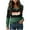 Army Green, variant on Wensltd Christmas Color Block Print V-Neck Blouse Women Long Sleeve Pullover Spring Fall Top