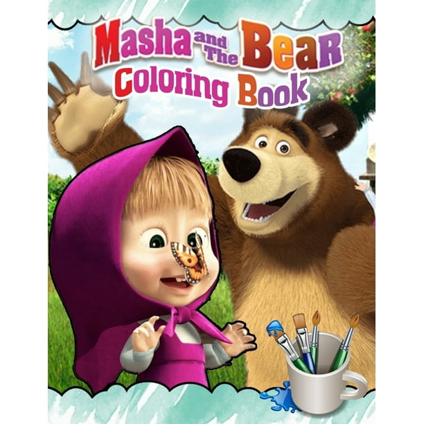 Masha and the Bear Coloring Book : Masha and the Bear Jumbo Coloring Book  With High Quality Images For All Funs (Paperback) 