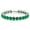 Simulated Green Emerald 7", variant on Kezef 7mm Round Cut White Cubic Zirconia Tennis Bracelet in Sterlin Silver Plate for Women, 7"