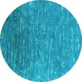 thumbnail image 1 of Ahgly Company Indoor Round Oriental Light Blue Industrial Area Rugs, 8' Round, 1 of 4