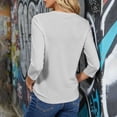 thumbnail image 7 of Zynoxe 3/4 Length Sleeve Womens Fall Tops Comfy Trendy Solid Color Fall Sweatshirts Casual Versatile Crewneck Sweatshirts for Daily Wear 2XL, 7 of 7