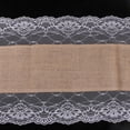 thumbnail image 4 of jifeng Rectangle Burlap Lace Hessian Table Runner Tablecloth for Wedding Party XMAS, 4 of 9