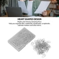 thumbnail image 3 of Paper Clips, 150Pcs Cute Paper Clips Heart Shaped Style Paper Clips Exquisite Electroplated Anti Slip Fancy Paperclips For Home And Office, 3 of 8