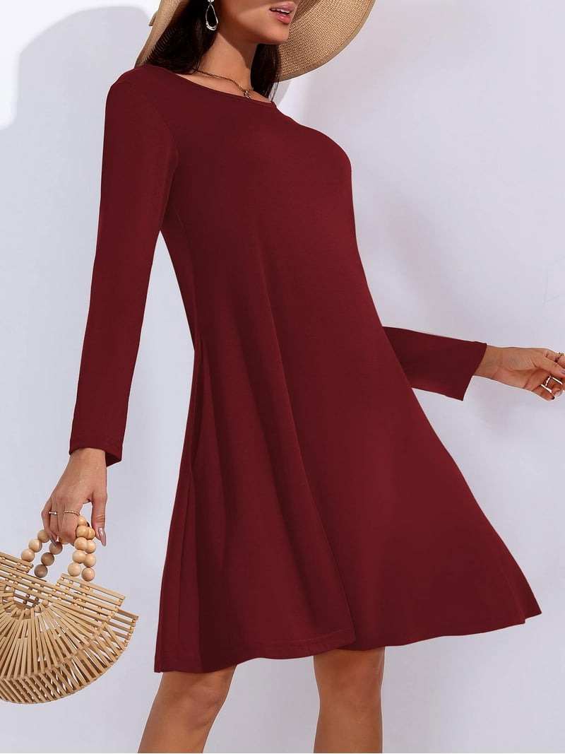 blue dress for baby girl Burgundy Swing Dress – ModCloth