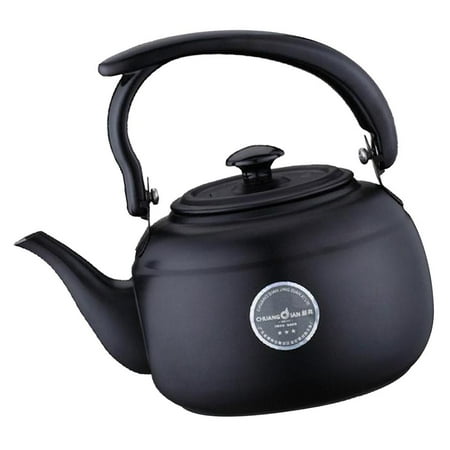 

Tea Kettle Stainless Teapot Teakettle Hot Pot for Stovetop Rust Resistant Fast Boiling Use Black as described A-Black
