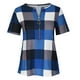 thumbnail image 4 of Blusa de camiseta informal con cremallera y estampado de manga corta con cuello en V de verano para mujer con estilo OAVQHLG3B Store lin121212, 4 of 5