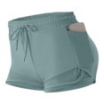 thumbnail image 6 of KPOPLK Running Shorts for Women - Athletic Quick Dry Sports Womens Shorts High Waisted Gym Workout Yoga Shorts with Pockets for S-2XL Size S,Green, 6 of 6