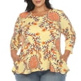 thumbnail image 1 of White Mark Women's Plus Size Vibrant Boho Swing Top, 1 of 6