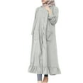 thumbnail image 2 of Bescita Femmes Col Rond en Vrac Manches Longues Solide Cheville-Robe Balançoire Robe Longue Vente de Dégagement, 2 of 5