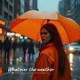 thumbnail image 5 of Knirps X4U My Clever Companion – 90cm Diameter Windproof Manual Open/Close Umbrella, Small & Compact Design for Travel and All Weather Protection, with Retractable Feature & Travel Case, Neon Orange, 5 of 8