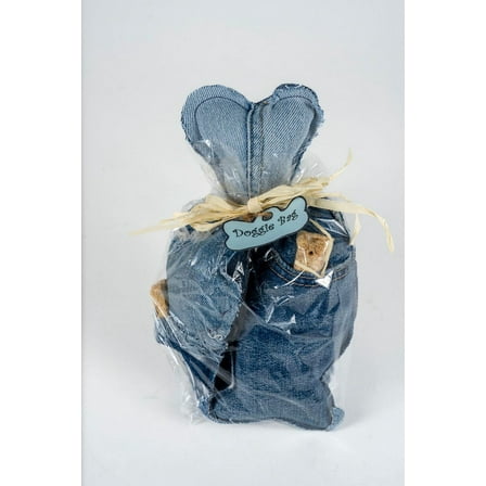 3 Dog Toys with Squeakers in Doggie Bag Gift Bag Set - Perfect Welcome Home Puppy or Dog Gift