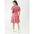 thumbnail image 2 of Moomaya Solid Spaghetti Strap Dress, Women's Tie-Knot Knee Length, Flared Dress, 2 of 8