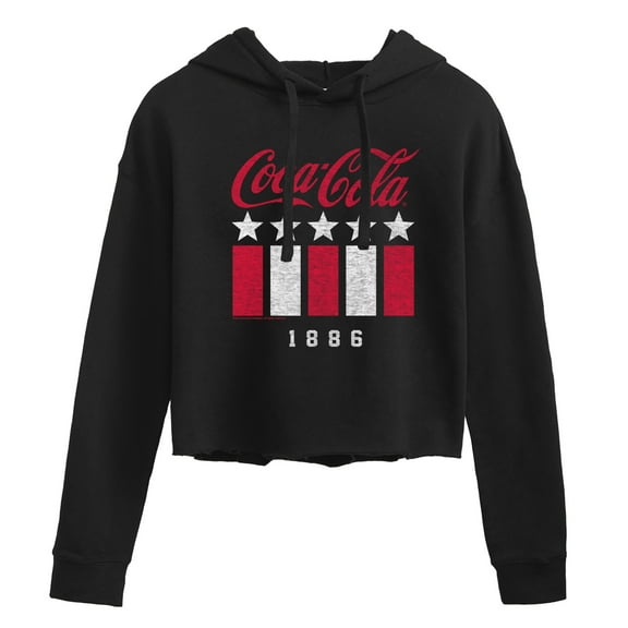 Coca-Cola - 1886 Stars Stripes - Juniors Cropped Pullover Hoodie