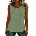 thumbnail image 4 of Bosfbaoi Tank Tops for Women Sleeveless Lace Trim Scoop Neck Blouses Loose Fit Casual Summer Tops, 4 of 6