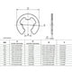 thumbnail image 2 of Kearding Anillos de retención de 580 Uds., anillo de seguridad externo a prueba de herrumbre, buena fijación, anillo de presión resistente al Type2 NO2, 2 of 6