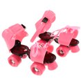 thumbnail image 1 of OUNONA Pink Children Roller Skates 1 Pair For Beginner Skaters In Outdoor Activities, 1 of 6