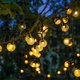 thumbnail image 5 of Cadena de luces solares para exteriores a prueba de agua, luces de globo de cristal solar de 20 LED, luces de cadena con energía solar para exteriores de 5 m / 16.4 pies para jardín, (blanco, 5 of 5