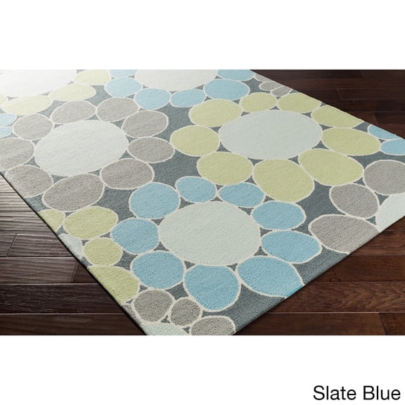 Hand-Hooked Chowk Poly Acrylic Rug (3' x 5')