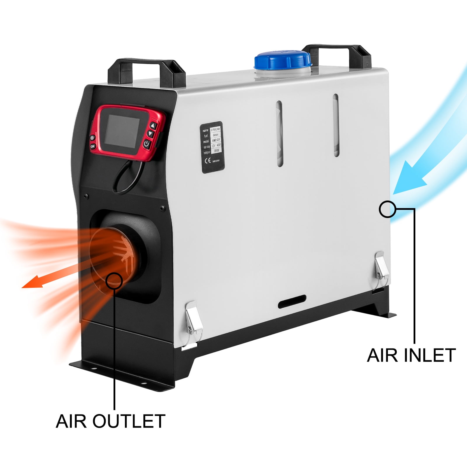 VEVOR Diesel Air Heater All in One, One Air Outlet, Diesel Heater 12V 5KW,  Fast Heating, Diesel Parking Heater - Walmart.com