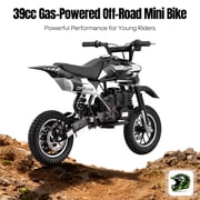 Aoemoe Kids Dirt Bike, Perfect Starter Gas Dirt Bike for adventure,Sturdy 40cc dirt bike for Beginner 45×24×16in,4-Stroke,BLACK