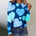 thumbnail image 2 of Sweatshirts for Teenagers Fashion Heart Tie-Dye Printed Crew Neck Casual Long Sleeve Pullover Tops Valentine Gift(Blue,XXL), 2 of 4
