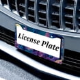 thumbnail image 6 of 1pc Multicolor Forest Moonlight 2-Hole License Plate Frame, Aluminum Material, 6x12 Inches with Screw Set, Retro Novelty Car Decoration Gift, Fits Standard US License Plate Size, 6 of 7