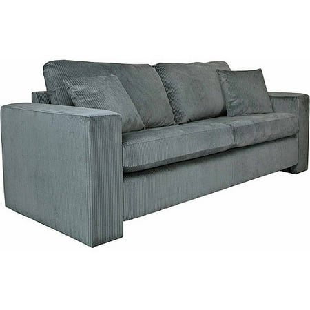 Angelo Home Sofa In Antique Gray Soft Cord Velvet