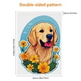 thumbnail image 2 of Dog Puppy Outdoor Garden Flag Decoration for Backyard House Front Door Porch Home, Happy Smile Golden Retriever Versatile Yard Decoration Puppy Stickers Camping Flag 28x40 Inch, 2 of 6
