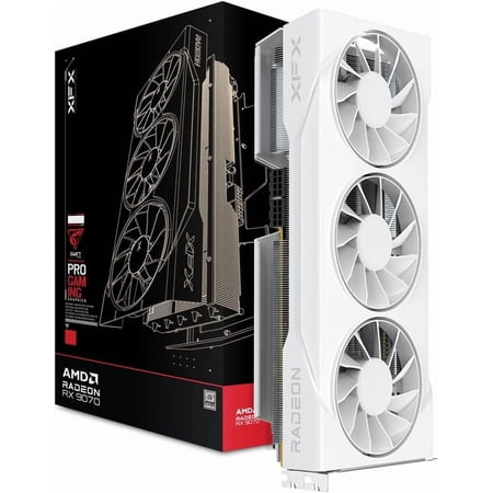 XFX RX-97GRE29W7 Swift AMD Radeon RX 9070 GRE White Triple Fan Gaming Edition w/ 12GB GDDR6 HDMI 3xDP, AMD RDNA 4- White