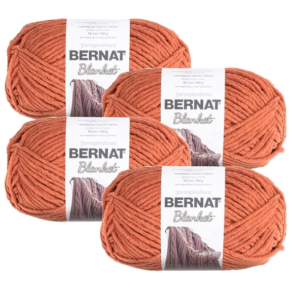 (Pack of 4) Bernat Blanket Big Ball Yarn-Pumpkin Spice