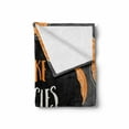 thumbnail image 2 of Fitness Soft Flannel Fleece Throw Blanket, Make Muscles Not Excuses Phrase with Modern Design Display, Cozy Plush for Indoor and Outdoor Use, 50" x 60", Charcoal Grey Orange, by Ambesonne, 2 of 6