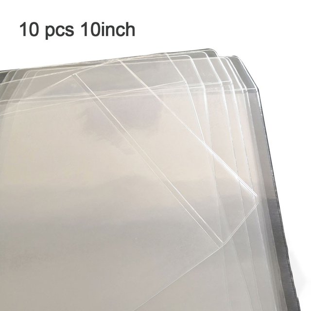Mosiee 10Pcs 12/10/7 Inch Clear Vinyl Record Protecter Lp Bags Record Sleeves For Turntables For Vinyl Record Storage Collections Part