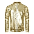 thumbnail image 5 of INSPIRE CHIC Shiny Varsity Jacket for Men's Metallic Baseball Bomber Jacket, 5 of 5