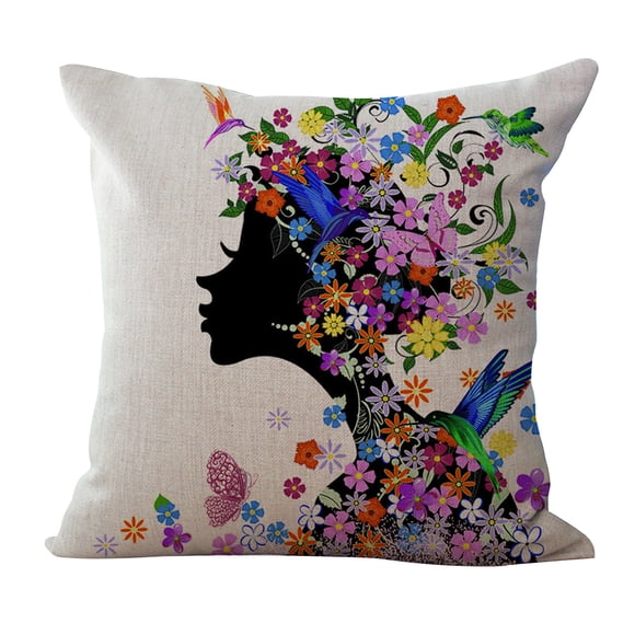 Vaidha 1pc The little girl flowers is lovely and rural Peach velvet pillowcases