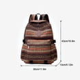 thumbnail image 2 of Tonnylam Mochila escolar a rayas de colores de moda Mochila de estilo étnico simple para hombres y mujeres jóvenes que viajan, van de compras e van a clase, 2 of 6
