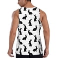 thumbnail image 3 of Fotbe Black Rabbit Pattern Men's Quick Dry Workout Tank Top Gym Muscle Tee Fitness Bodybuilding Sleeveless T Shirt Breathable Workout Shirt-Large, 3 of 9