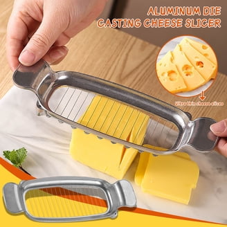 Stainless Steel Butter & Cheese Cutter Slicer - Multi-Function Tool With Cube Blade, Wire, And Grater (Food Grade)
