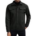 thumbnail image 4 of Men's Autumn Winter Woolen Jacket Casual Business Short Trend Coat, 4 of 6