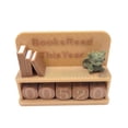 thumbnail image 1 of Contador de libros leídos este año, rastreador de desafíos de lectura en 3D, letrero, regalos para amantes de los libros, bibliotecario, lector, estante de mesa, decoración de estantería, 1 of 8