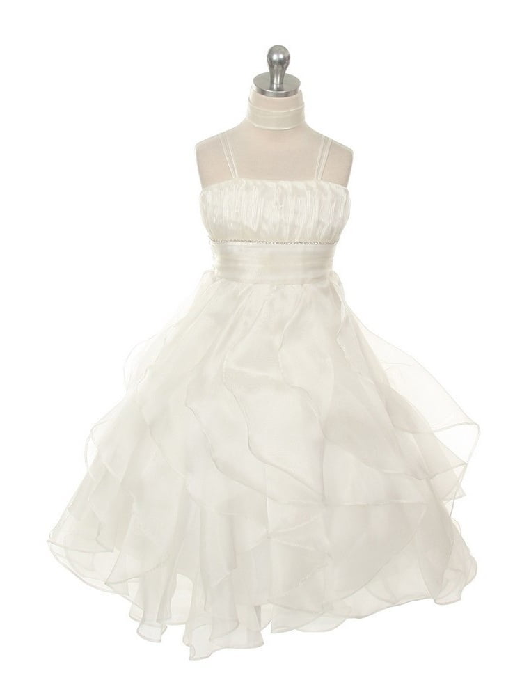 ivory organza flower girl dresses