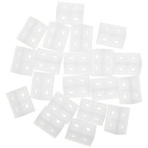 ETHZZLE 20Pcs Plastic Angle Board Holders with 4 Hole Braces for Enhanced Shelf and Cabinet Stability