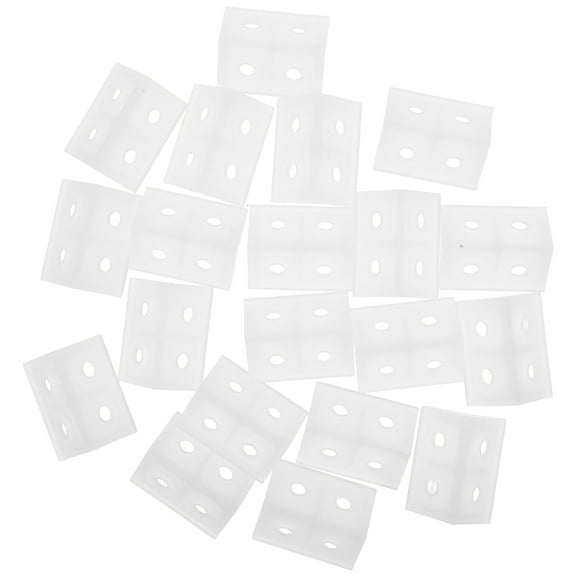 ETHZZLE 20Pcs Plastic Angle Board Holders with 4 Hole Braces for Enhanced Shelf and Cabinet Stability