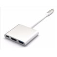 thumbnail image 1 of Adaptador Usb C 3 En 1 Ele-Gate Hdmi 4K Usb 3.0 Carga Macbook Color Blanco Modelo WI.134, 1 of 5
