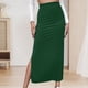 thumbnail image 1 of Falda midi tipo túnica con abertura lateral falda básica ajustada para mujer traje diario de diseño Simple, 1 of 9