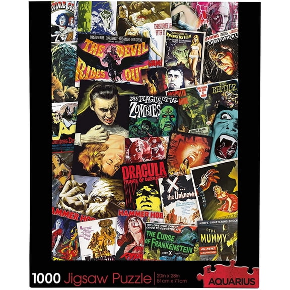 Hammer Classic Horror Movies Collage 1000 Piece Jigsaw Puzzle