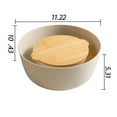 thumbnail image 6 of Mainstays 4-Piece Mixing Bowl Set with Lids, 11.22"/ L, 50% Recycled PP, Papyrus Beige, 6 of 9